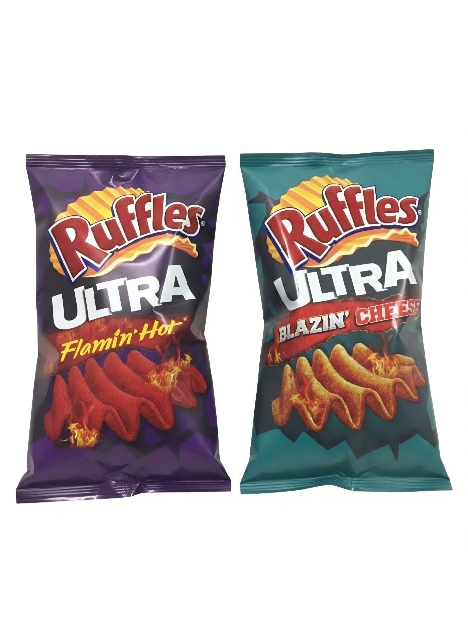 Ruffles Ultra — Empaque Metalizado (Flamin' Hot y Blazin' Cheese)