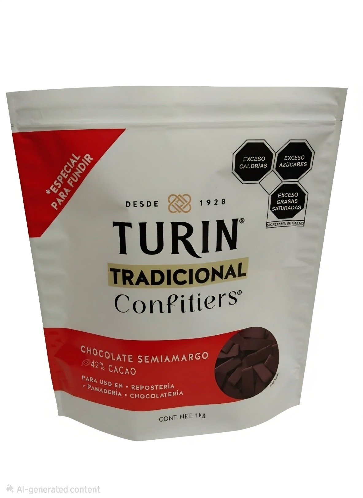 Turin Confitiers — Chocolate Semiamargo 1 kg